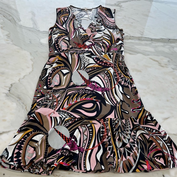 EMILIO PUCCI BROWN PINK GRASSHOPPER DRESS MODEL 61RG52 SIZE IT 44 / US 10 NWTS! - Picture 8 of 16